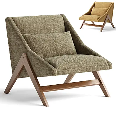 Recessed Arms Modern Mid-Century Accent Chair