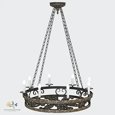 Люстра RS104/8+1, 8xE14 макс. 60Вт+1LED D80см "Барабан"