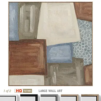 Large Mid-Century Abstract Textural Wall Art C-977