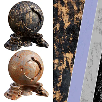 Plaster Patina Materials 05-06 | PBR | Seamless | 4k+SBSAR