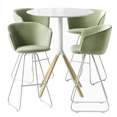 Table Fork p125 and Chair Glove s473 Lapalma