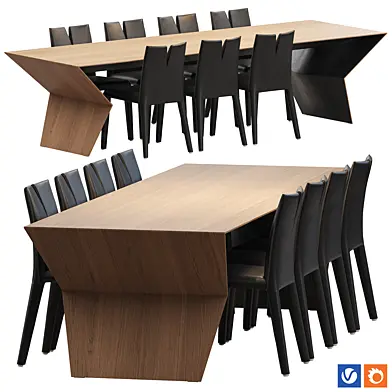 Blitz table and Cutter chair by b&b italia