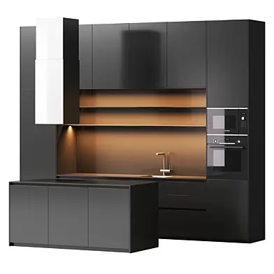 Black minimalist kitchen
