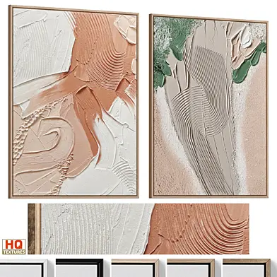 Wabi-Sabi Relief Plaster Wall Art C-1002