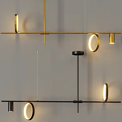 Five Head chandelier Unique Design Mid-century Modern Ceiling Light full set