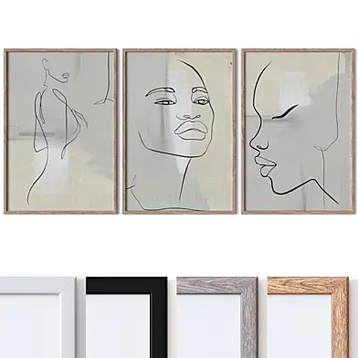 Set of large wall paintings 2856