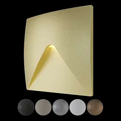 Step Light Steps S1751-Gold. Золотой светильник для лестницы OM