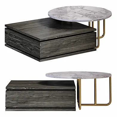 Round and Square Nesting Coffee Table By Homary