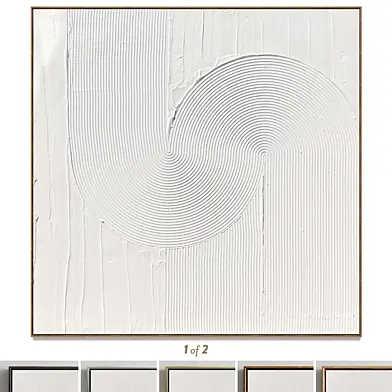 Plaster two square photo frames D-170