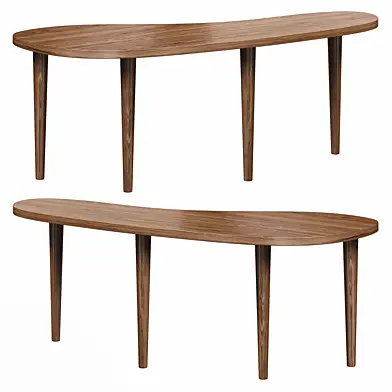 Modern wood abstract coffee table by Homary