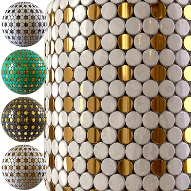 steel and marble mix tile 006