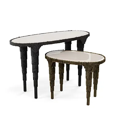 Alexander Lamont Lapis Side Tables