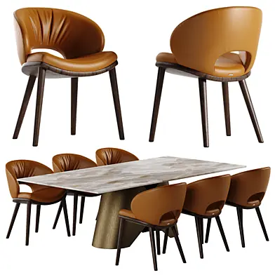 Cattelan Italia Scott table Miranda chair set