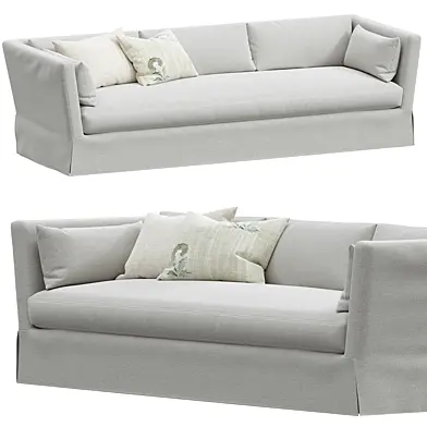 Belgian Shelter Arm Slipcovered 9 Luxe Sofa
