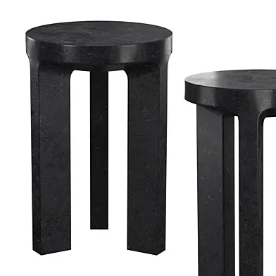 ALTA BHAINSLANA MARBLE 3-LEG SIDE TABLE