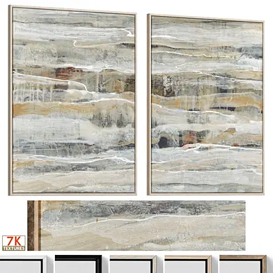 Accent Abstract Neutral Textured Wall Art C-1033