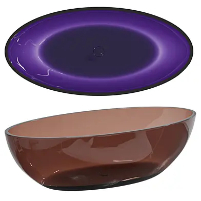 Ванна из полиэфирной смолы Abber Kristall 180х85 AT9702Amethyst Фиолетовая без гидромассажа