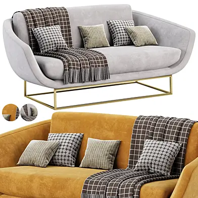 Beaumont Velvet Sofa  Lichen by JONATHAN ADLER