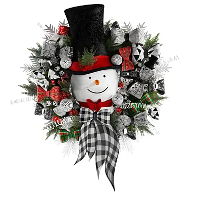 Snowman Wearth Christmas Decor