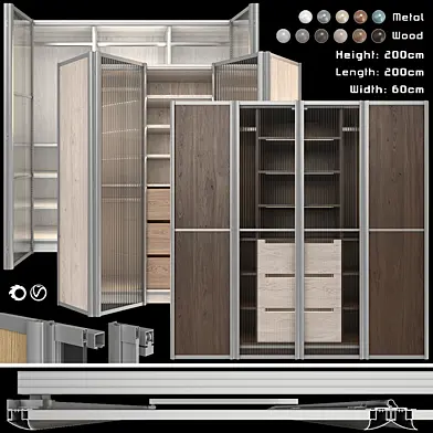 Гардероб, шкаф купе, складывающиеся двери / Sliding wardrobe, folding doors