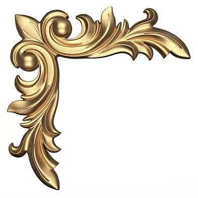 Corner Carved Plaster Molding Decoration 015