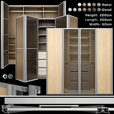 Гардероб, шкаф купе, складывающиеся двери / Sliding wardrobe, folding doors