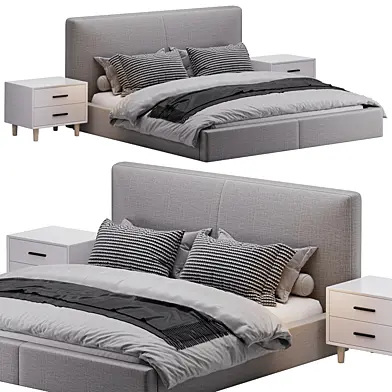 Italian minimalist bed