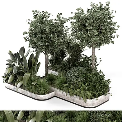 Outdoor Garden Set Bush and Tree - Garden Set 1968
