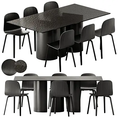 Eforma Plai Crystal Table and Muuto Visu Chair