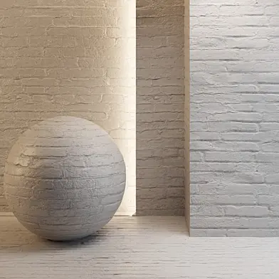 White brick painted