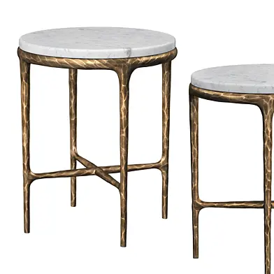 HADDEUS MARBLE ROUND SIDE TABLE