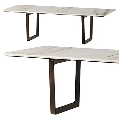 Bolero Poltrona Frau Table with Marble Top