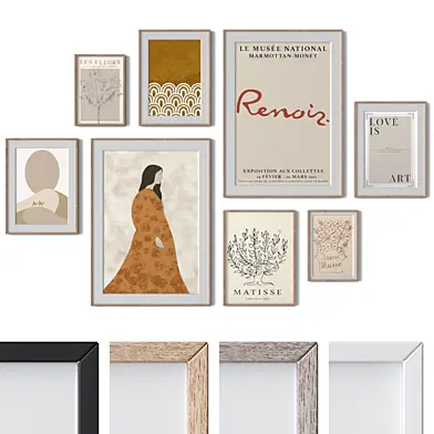 Set of 8 wall paintings 2998
