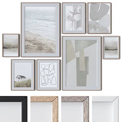 Set of 8 wall paintings 3008