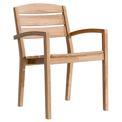 Carlos Stackable Teak Garden Chair