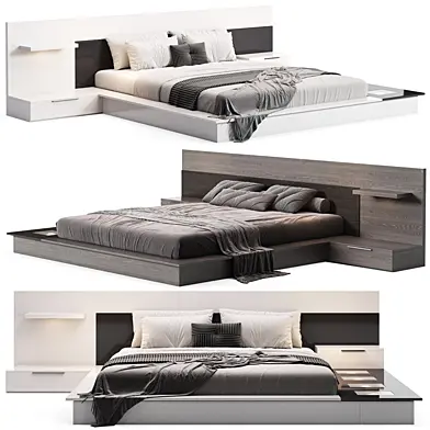 Lacquered Elegant Quality High_End Platform Bed
