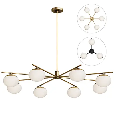 Lune chandeliers by Visual Comfort
