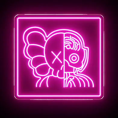 Kaws Neon Sign