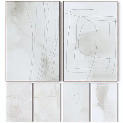 Set of six large wall paintings 3038