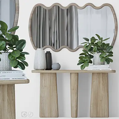 Union Home Laurel Console Table + Burke Decor Swirl Mirror