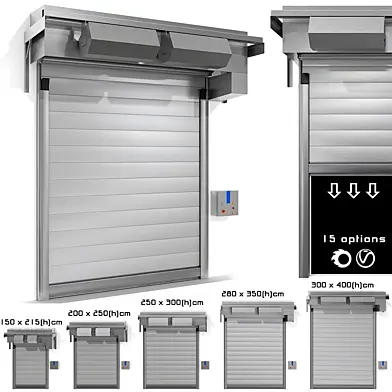 Ворота для гаража с воздуходувкой / Garage door with blower