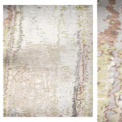 Tidal Abstract Wool silk rug By The rug Company