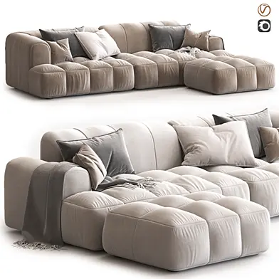 Julia Suede Fabric Soft Sofa L Shape