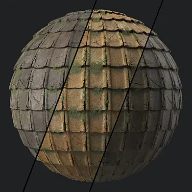 Roof Tile Materials 107- Concrete Roofing | Sbsar Seamless, Pbr, 4k