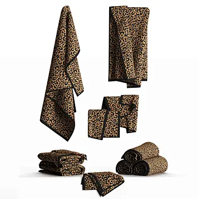 VELOUR LEOPARD TOWEL