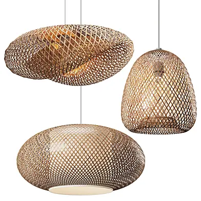 Set of Wicker lamps #4