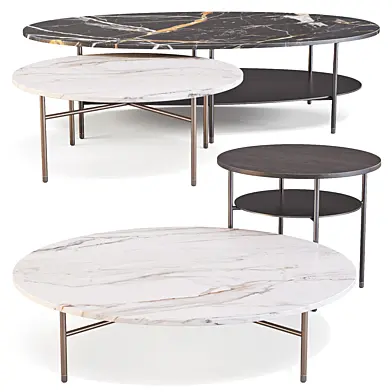 Minotti: Lelong 23 - Coffee and Side Tables Set 03