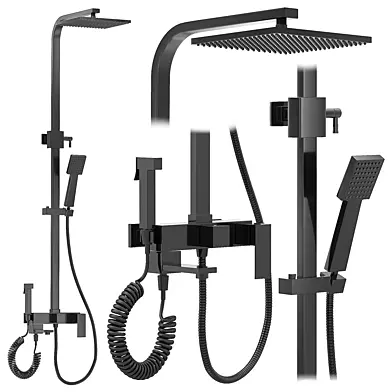 Square Shower Faucet Set 9 Inch
