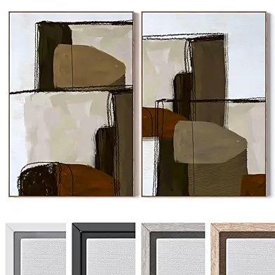 Set of large wall paintings 3108