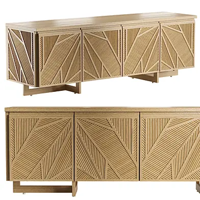 Geometric Oak Sticks TV cabinet